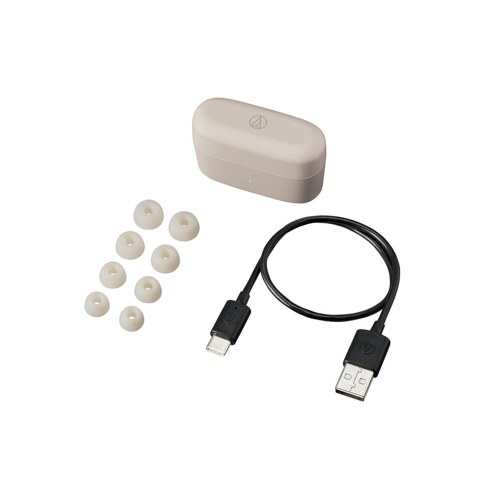Audio-Technica ATH-CKS30TW+ Wireless Earbuds Beige