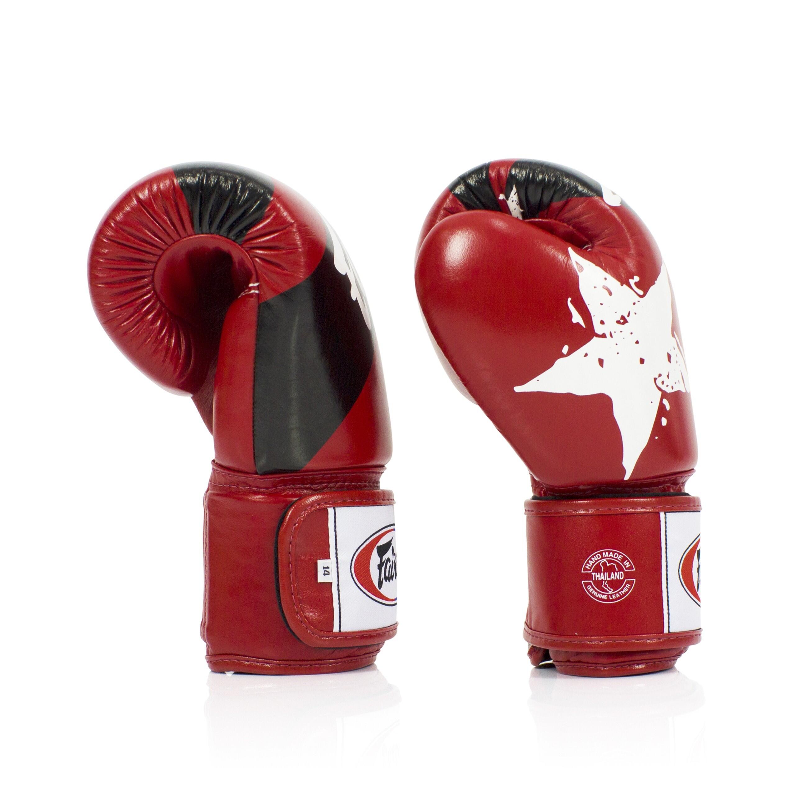 Boxing Gloves Fairtex BGV1 – Nation Print – Red – 10 oz 3/4
