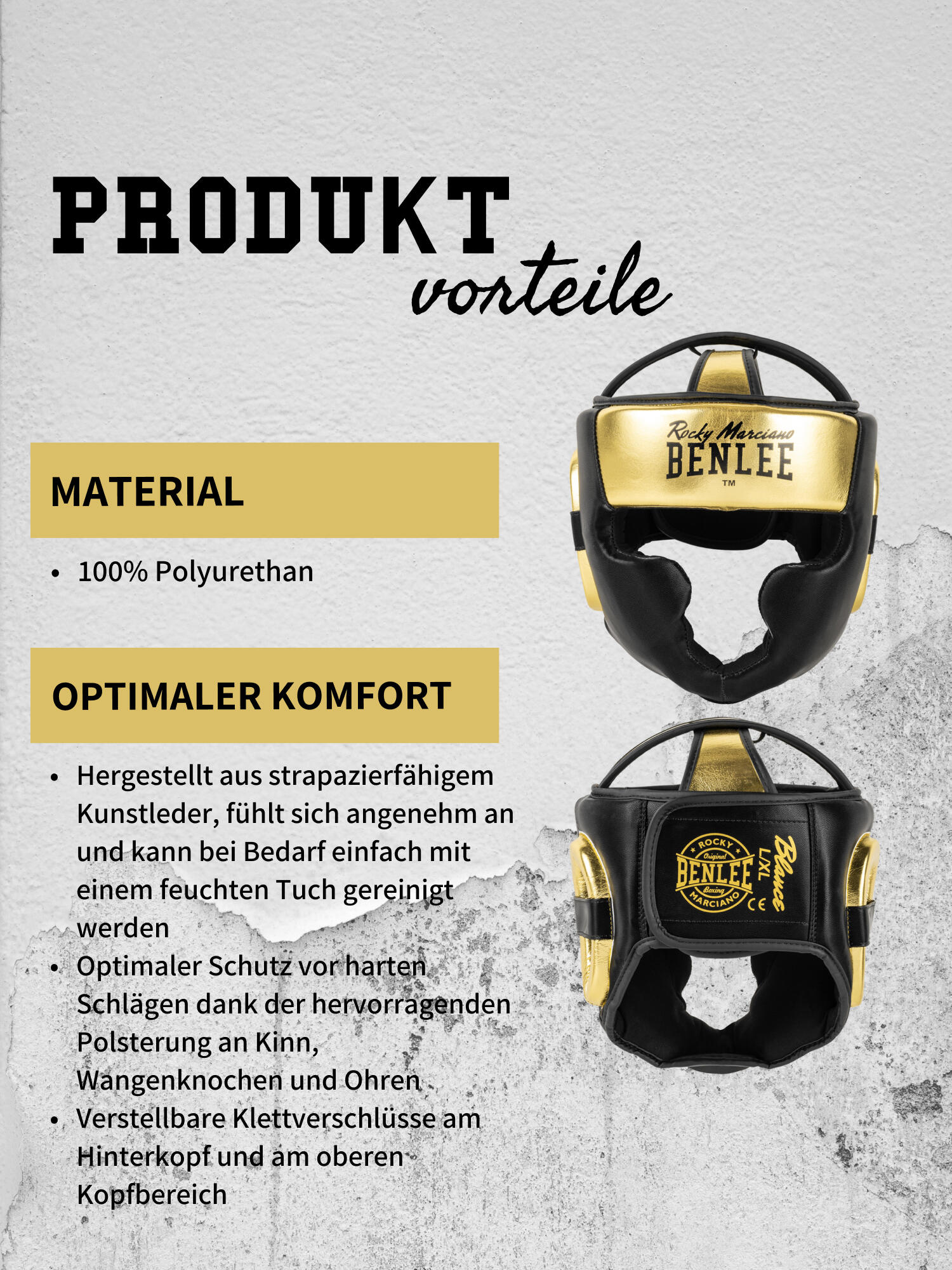 Casco de boxeo Benlee Blance 5/7
