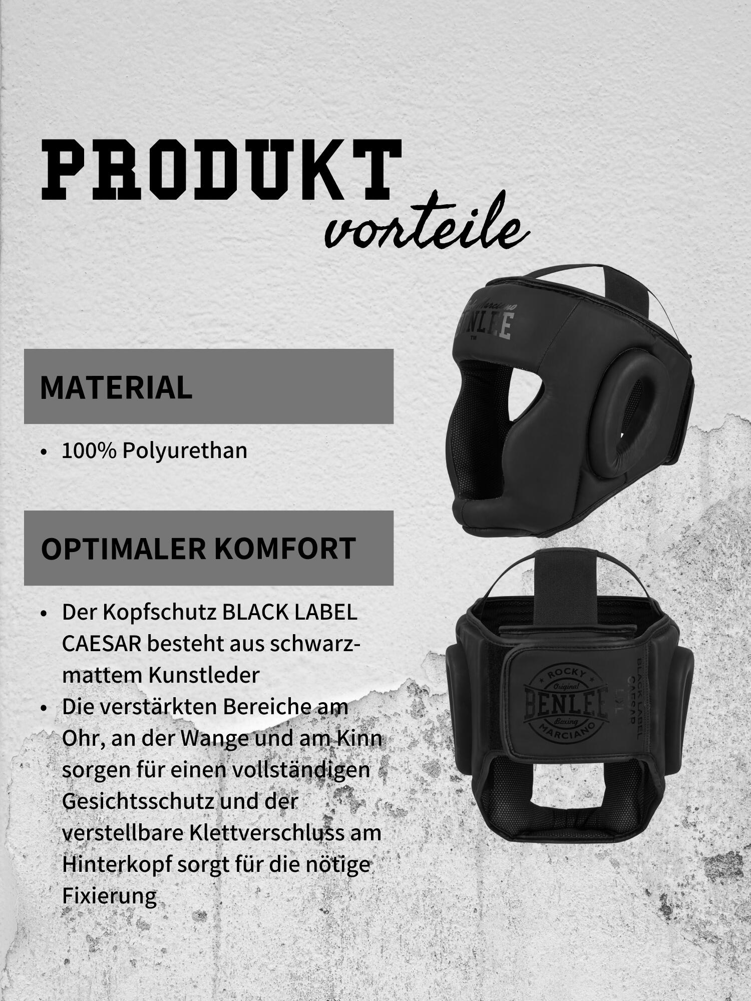 Casco da boxe Benlee Black Label Caesar 6/7