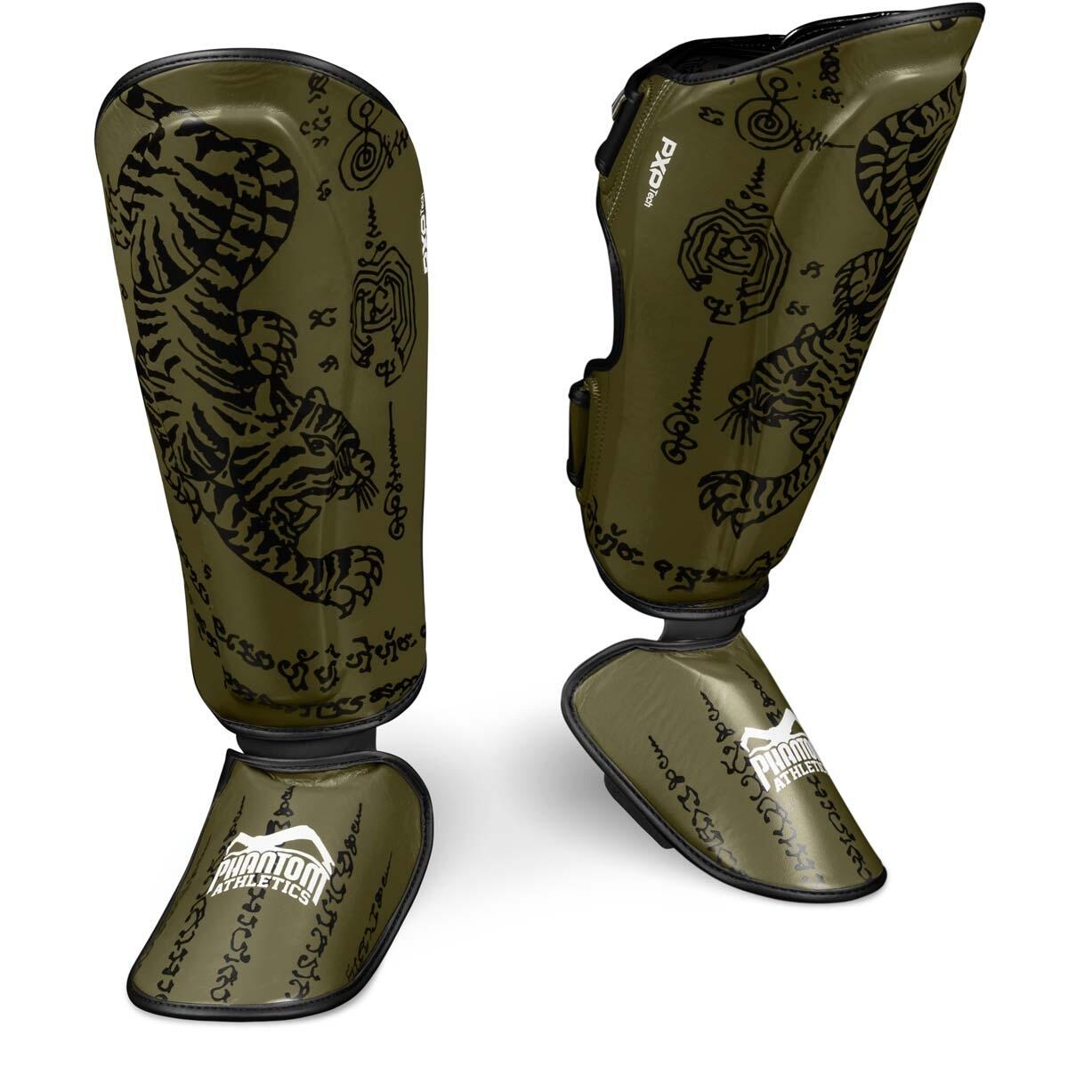 Schienbeinschoner Phantom Muay Thai – Khaki – L/XL 1/2