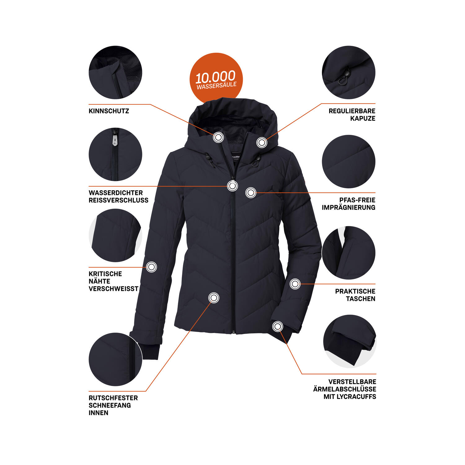 Steppjacke Damen Killtec KSW 31 5/6