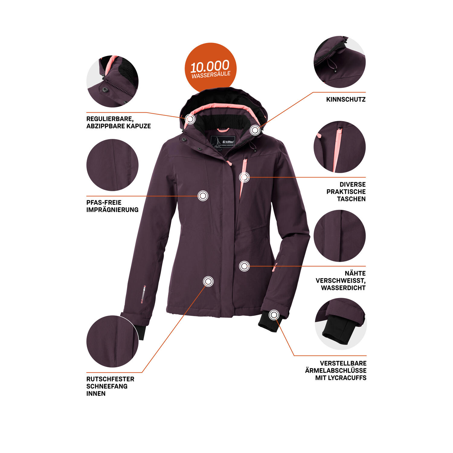 Damen Skijacke KSW 25 WMN SKI JCKT 5/6