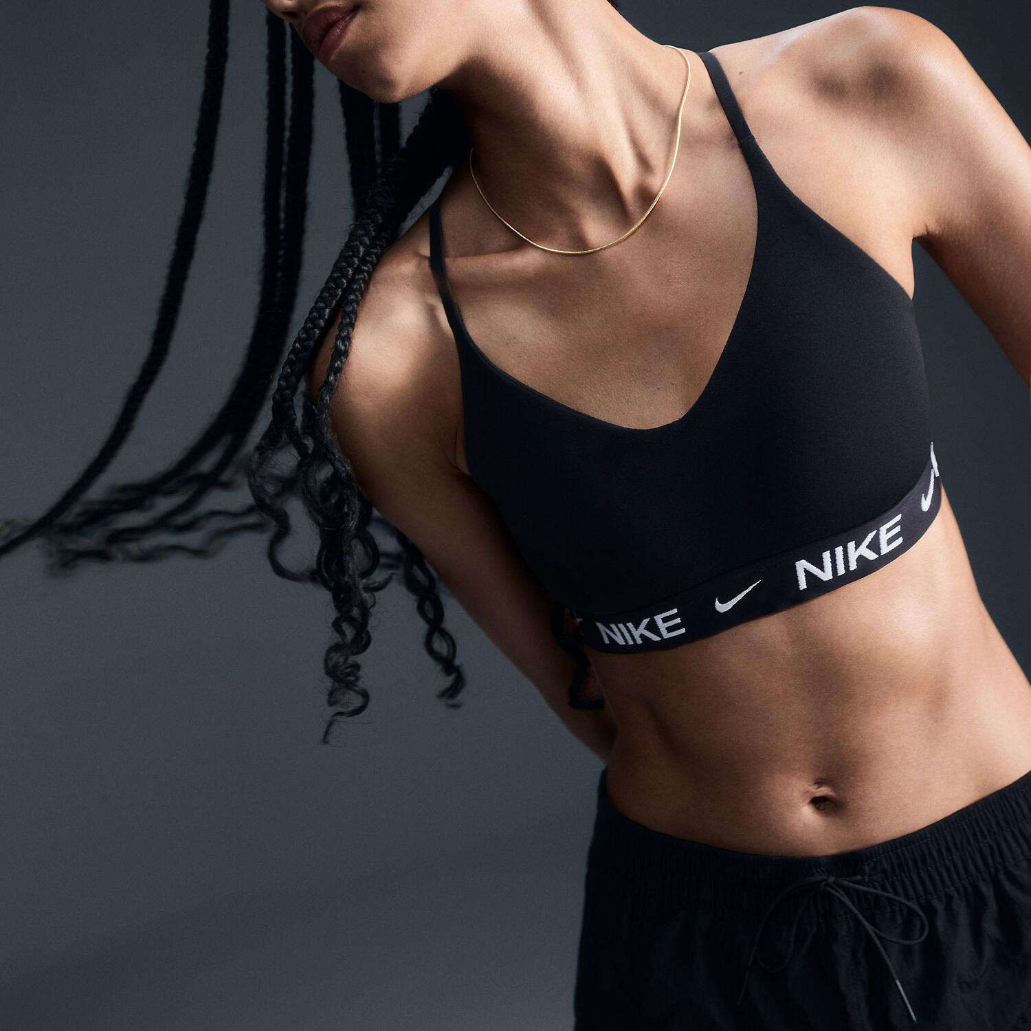 Damen Shirt W NK DF INDY LGT SPT BRA 3/6