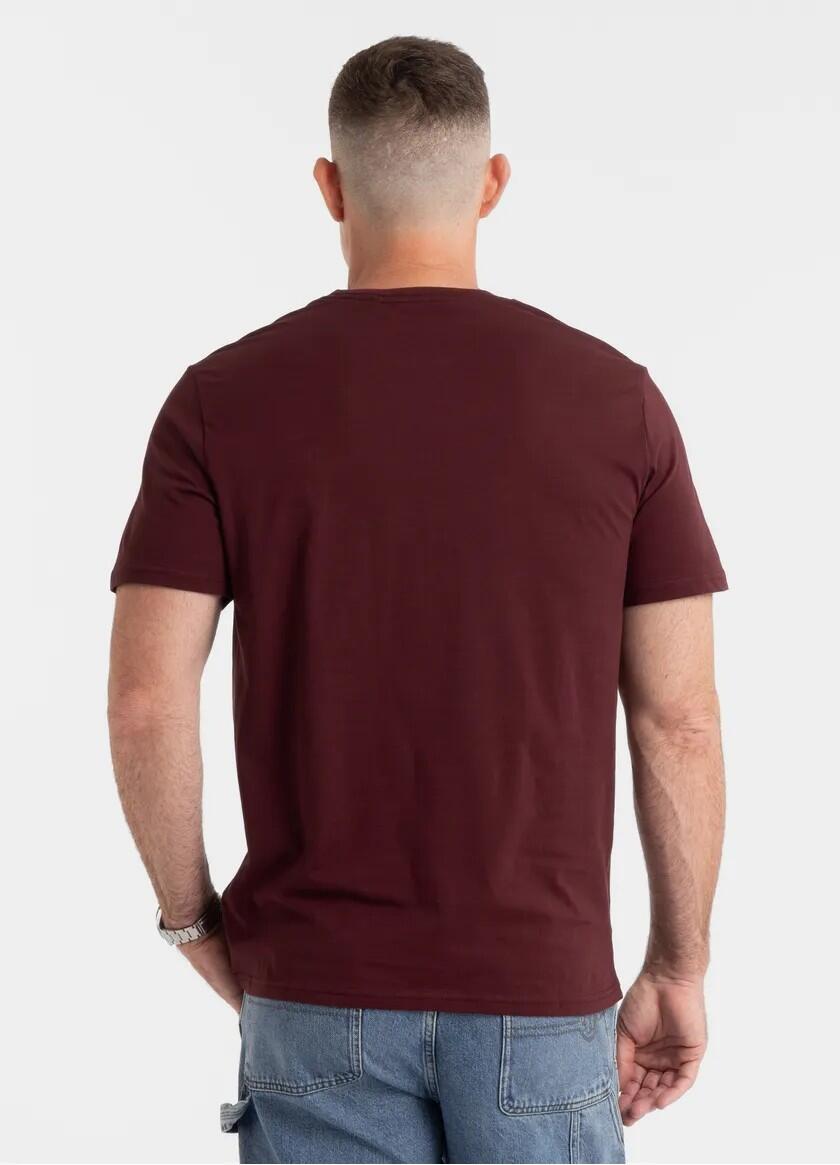 Pitbull T-shirt Small Logo Dark Burgundy 4/7