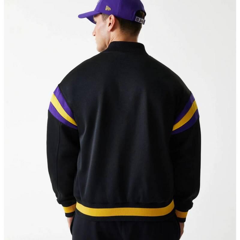 Veste Bomber NBA Los Angeles Lakers New Era Panel Noir 5/5
