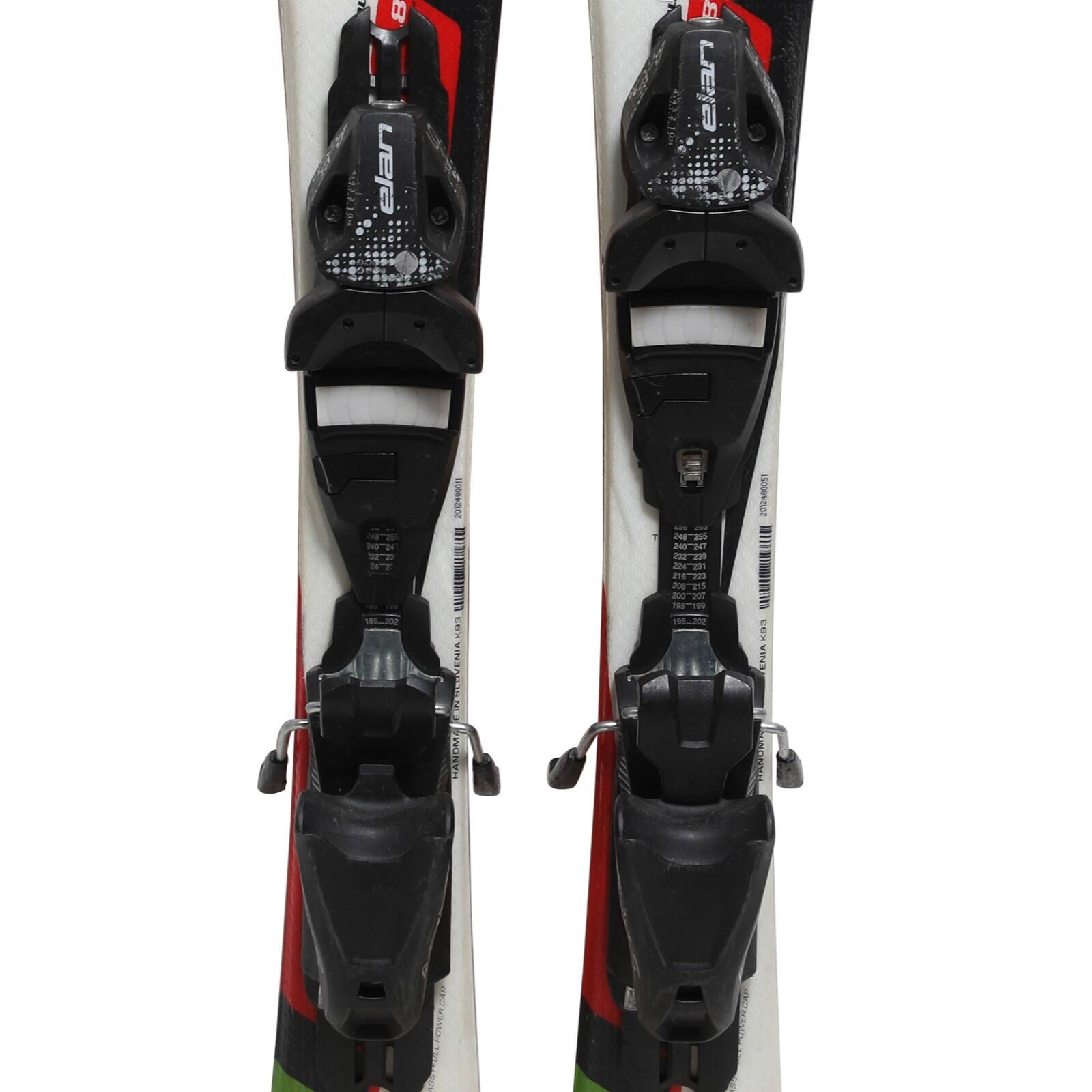 Ski Enfant Elan Pro Race 120 Cm + Fixations, Alpin Piste Loisir, Rouge