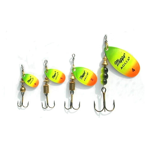 ROTATIVA MEPPS AGLIA FLUO TIGER, NR 4, 9 GRAME