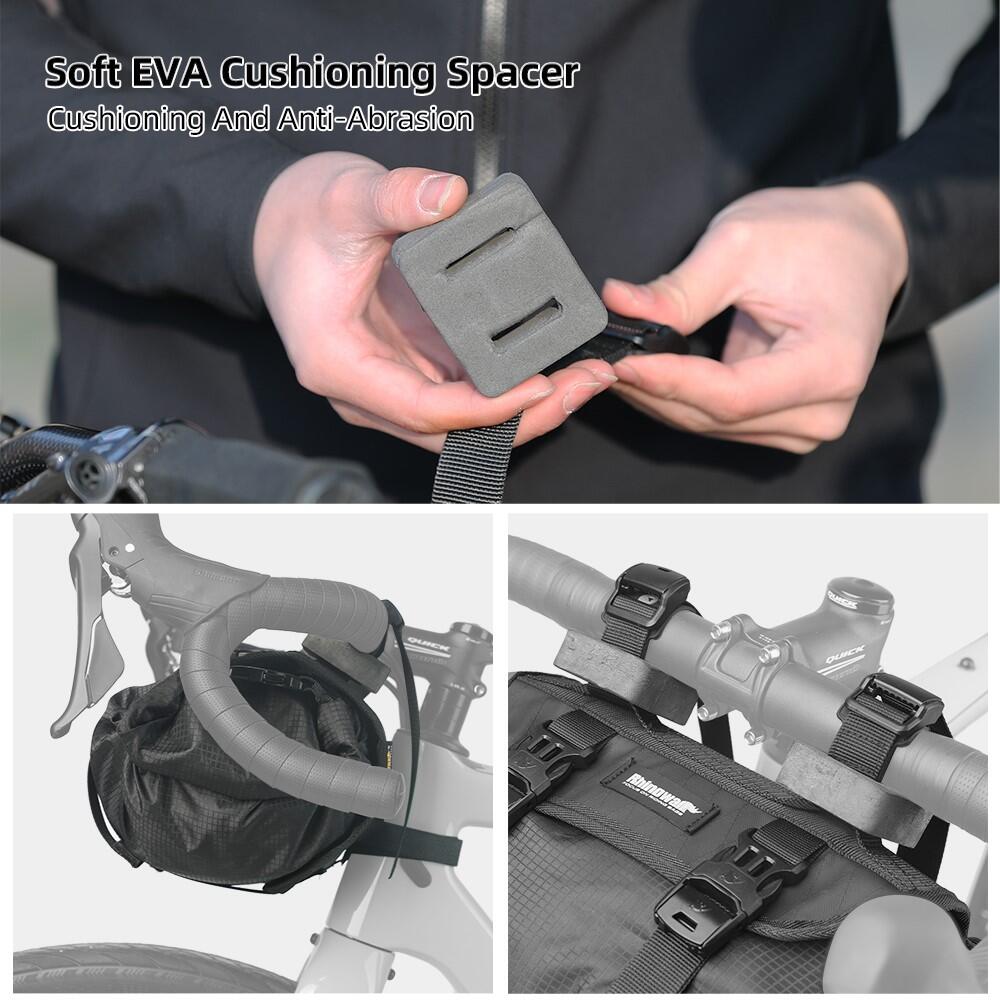 Borsa manubrio bici a rullo con fodera impermeabile 7/7