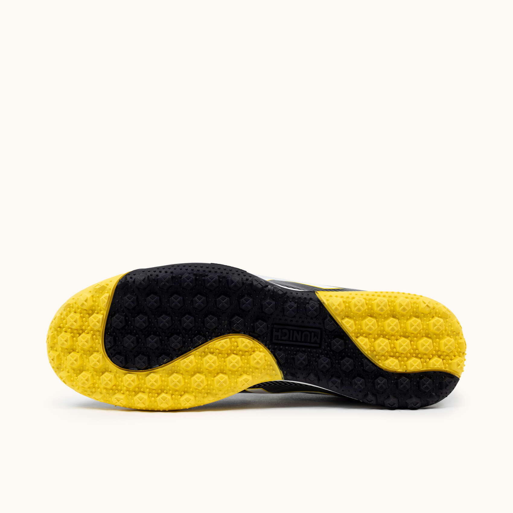 MUNICH ARENGA TURF 10 Scarpe da calcio a 5 design tecnico nero e giallo 4/5
