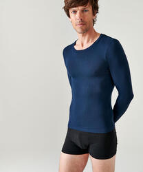 T-shirt col rond manches longues fine côte Thermolactyl Sensitive