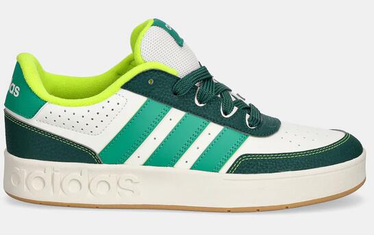 Scarpe ragazzo adidas breakbase j - bianco/verde 3/5
