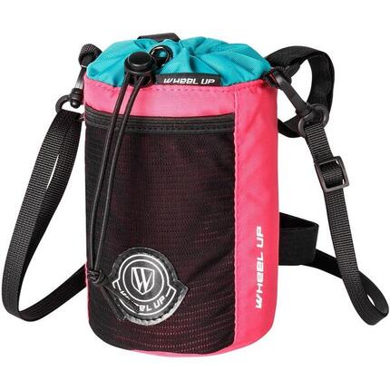 Lenkertasche Fahrrad mit Flaschenhalter, Schultergurt, Klett