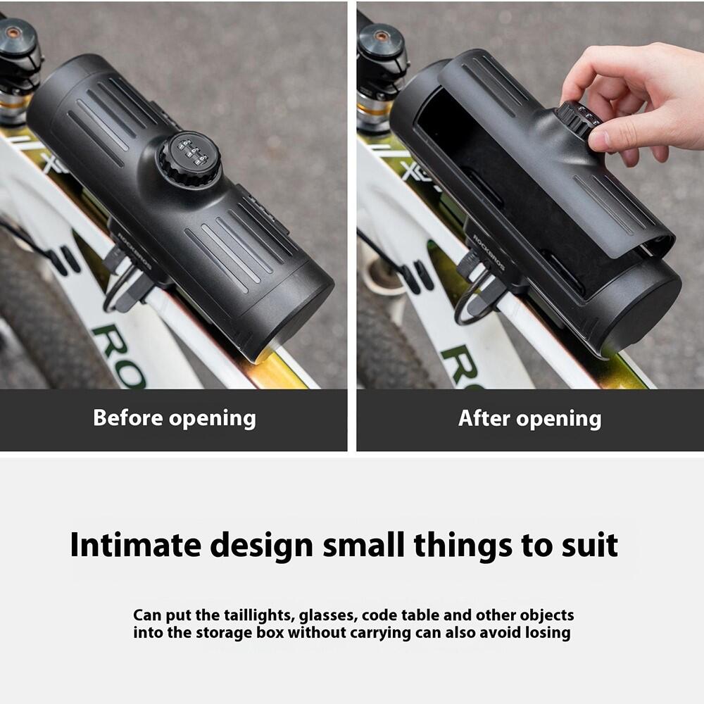 Sacoche cadre vélo rigide antivol avec cadenas à combinaison 6/7