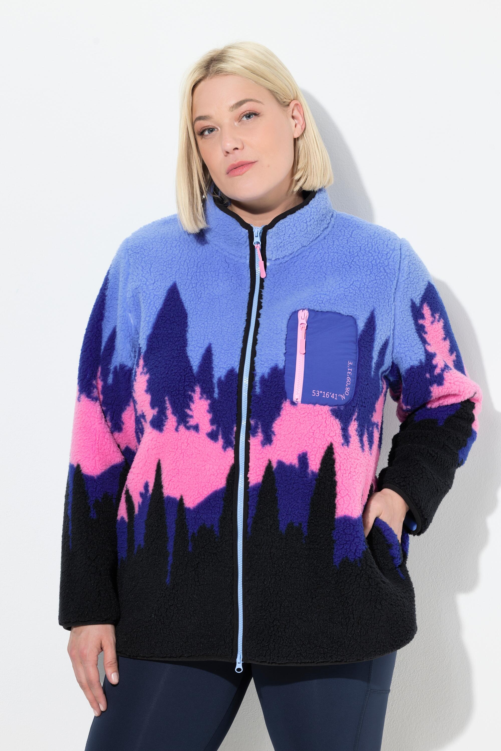 Femme Veste en polaire motif montagne 1/6