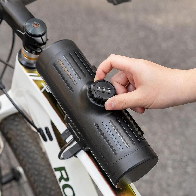 Geantă cadru bicicletă rigidă antifurt cu lacăt cod