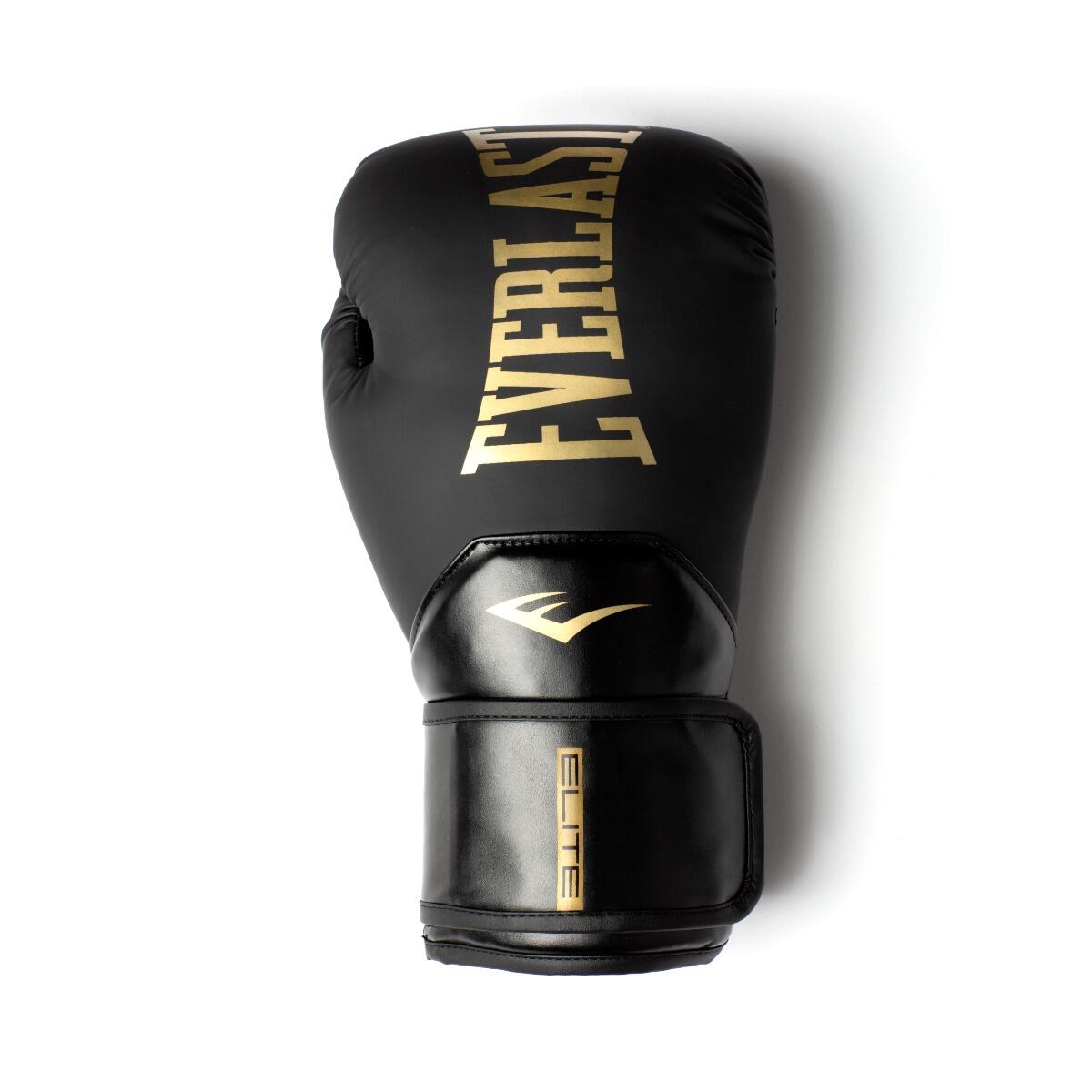 Everlast Elite 2 Guantes de Boxeo | Negro/Dorado | 10-OZ 3/3