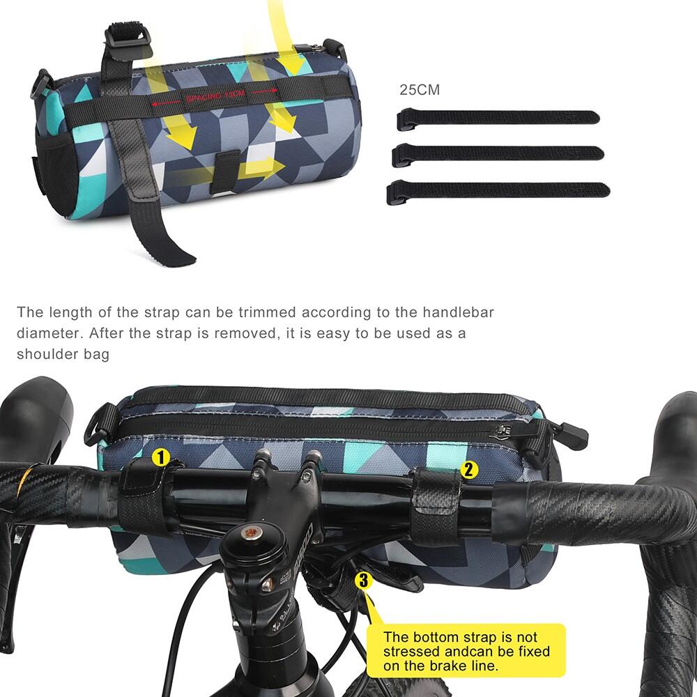 Sacoche guidon vélo 900D polyester étanche, rangement avant 5/7