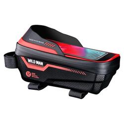 Sacoche de cadre vélo rigide EVA+PU avec écran tactile TPU pour smartphone