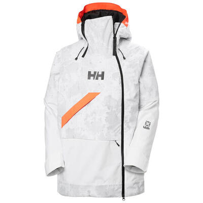 Dames ski-jack met capuchon helly hansen powchaser asym