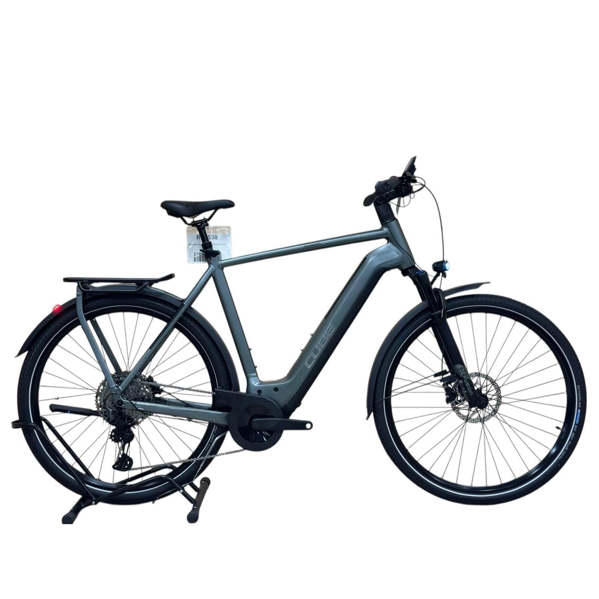 Cube - Reconditionné - Vélo Électrique Cube Kathmandu Hybrid Pro 750 Xt - Comme Neuf - Vélo Ville - Gris|noir - 62 - Decathlon