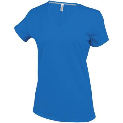 Getailleerde dames t-shirt kariban col v