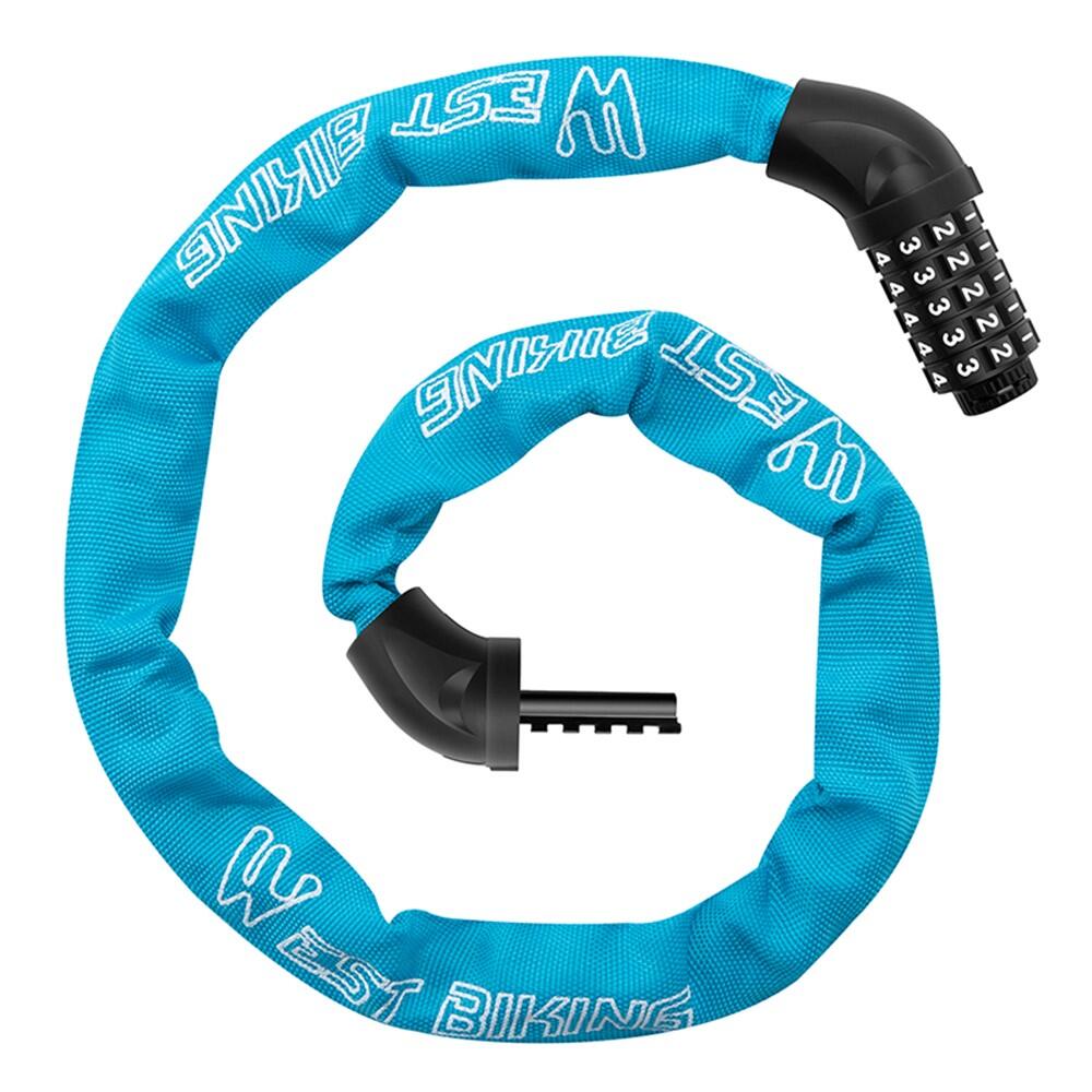 Combination 5-Digit Chain Lock for Mountain and Road Bikes