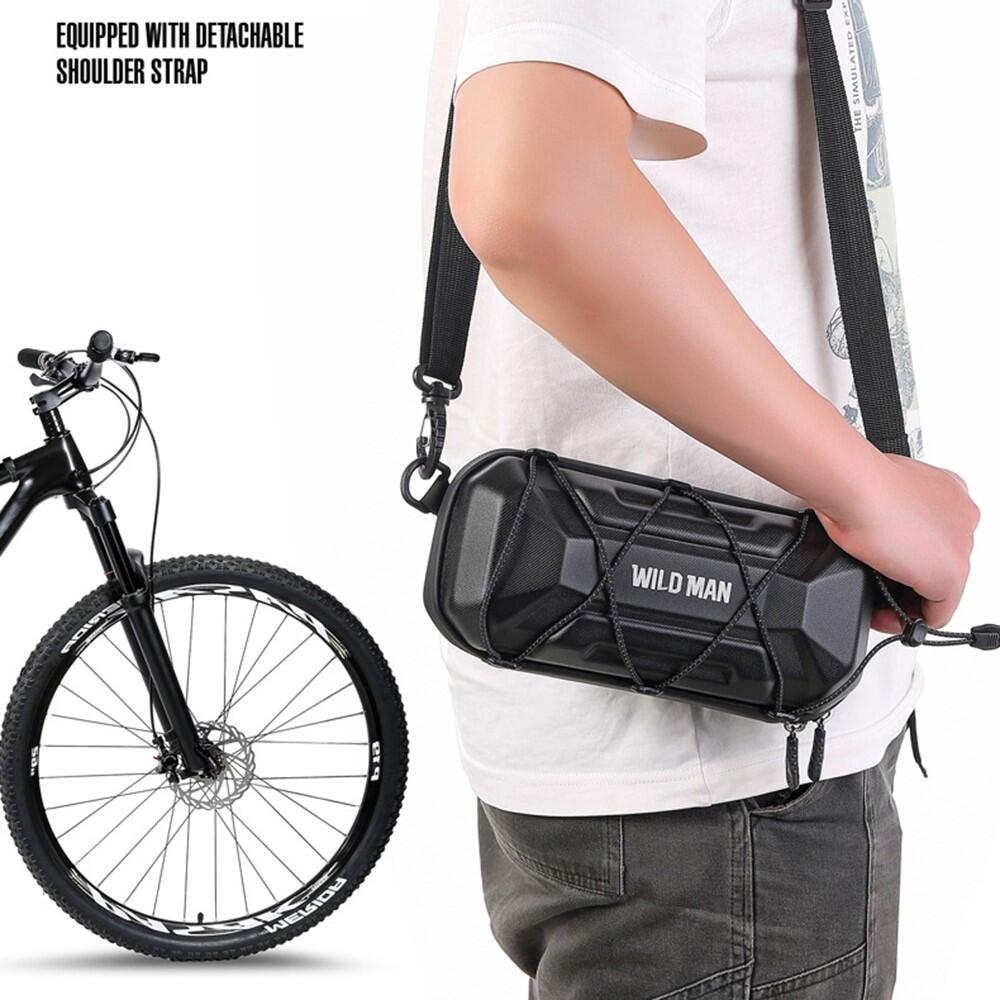 Sacoche de guidon vélo grande capacité rigide EVA avec bandoulière 7/7