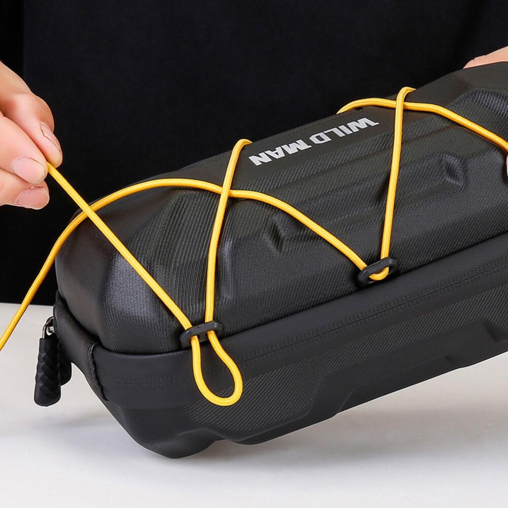 Sacoche de guidon vélo grande capacité rigide EVA avec bandoulière 5/7