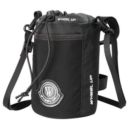 Lenkertasche Fahrrad mit Flaschenhalter, Schultergurt, Klett