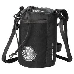 Sacoche de guidon vélo avec porte-bouteille, bandoulière et fixation velcro