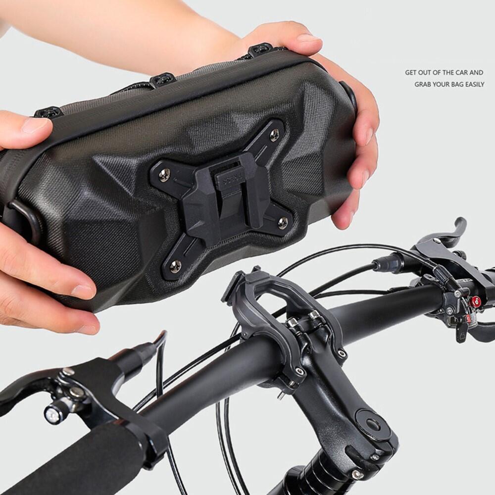Sacoche de guidon vélo grande capacité rigide EVA avec bandoulière 4/7
