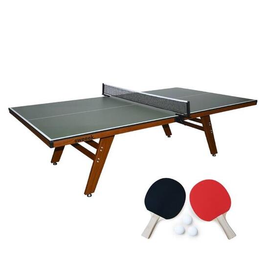 Table de ping pong intérieur deluxe kaki | sweeek