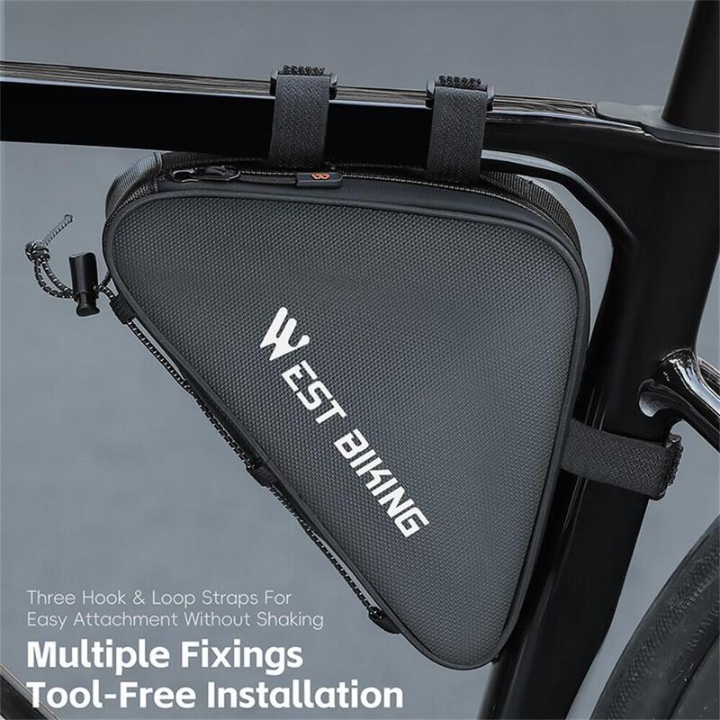 Sacoche De Selle WEST BIKING – Petit Sac De Rangement Sous-selle Pour Vélo De Route Ou VTT – Noir