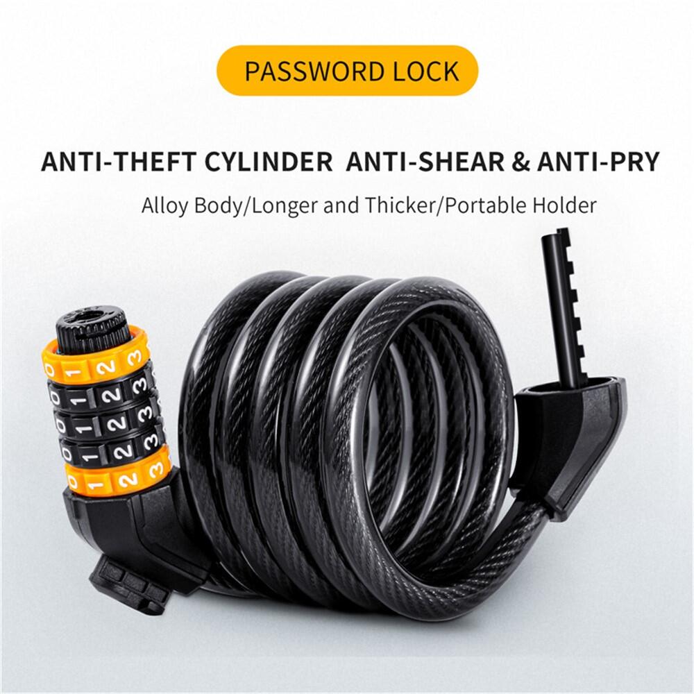 Antivol câble 1,5 m à code 5 chiffres pour vélo 3/7