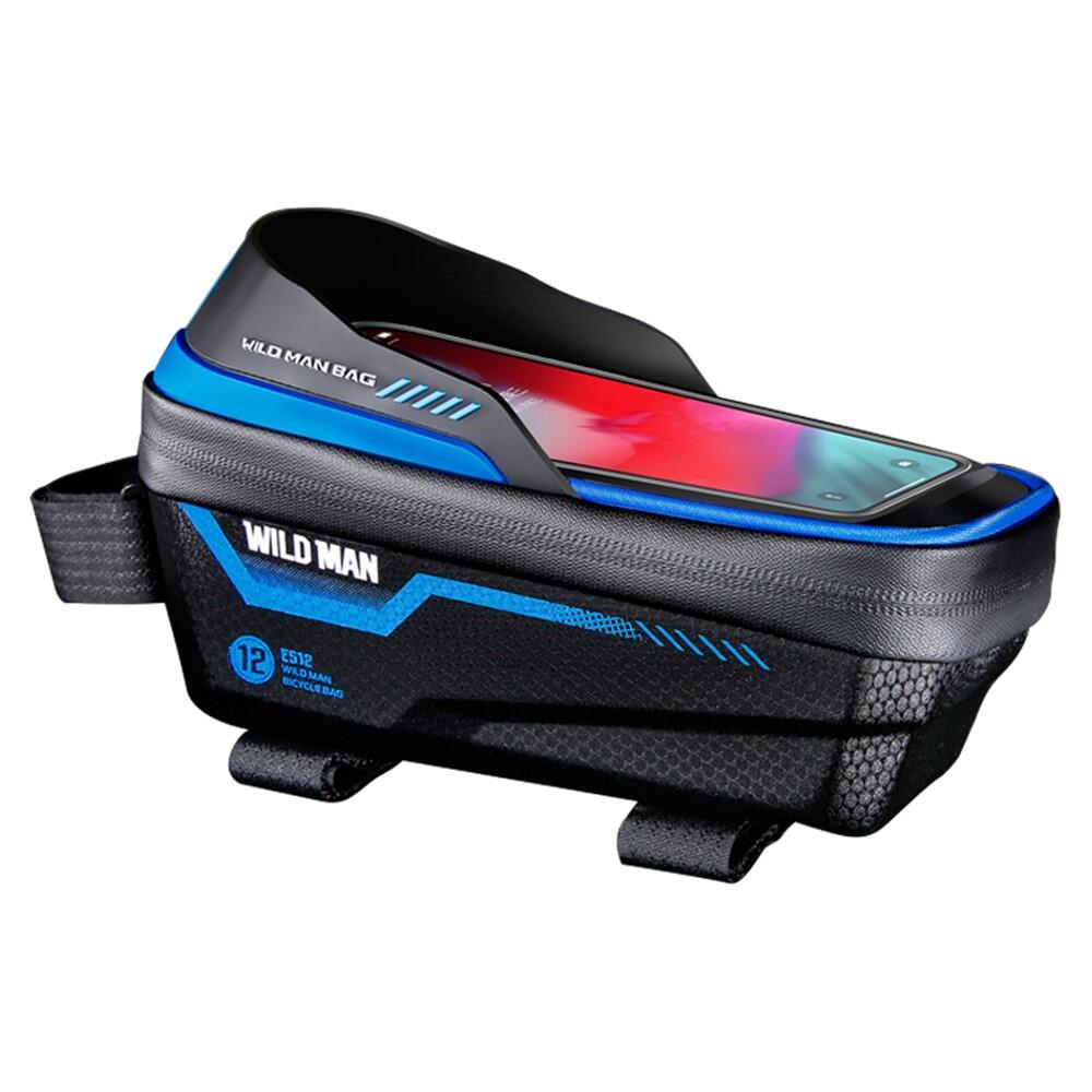 WILDMAN Saco quadro bicicleta rígido EVA+PU com ecrã TPU smartphone