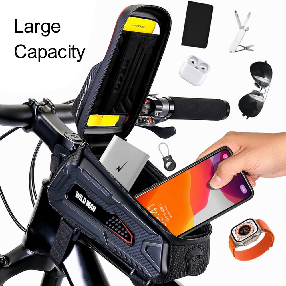 Sacoche de cadre vélo 1L rigide étanche avec écran tactile 4/7