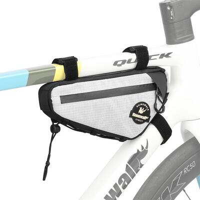 Driehoekige frametas racefiets waterdicht met verborgen kabelpoort