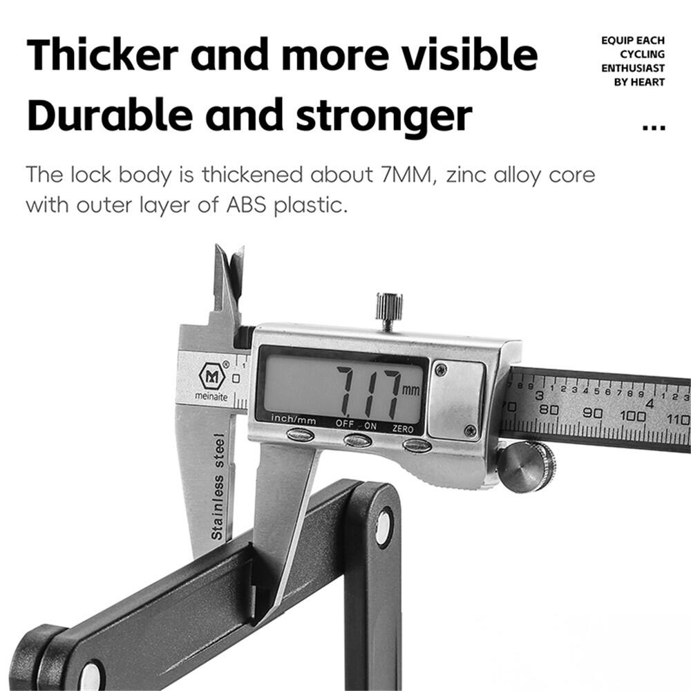 Antivol vélo pliant acier allié pour VTT et trottinette électrique 7/7