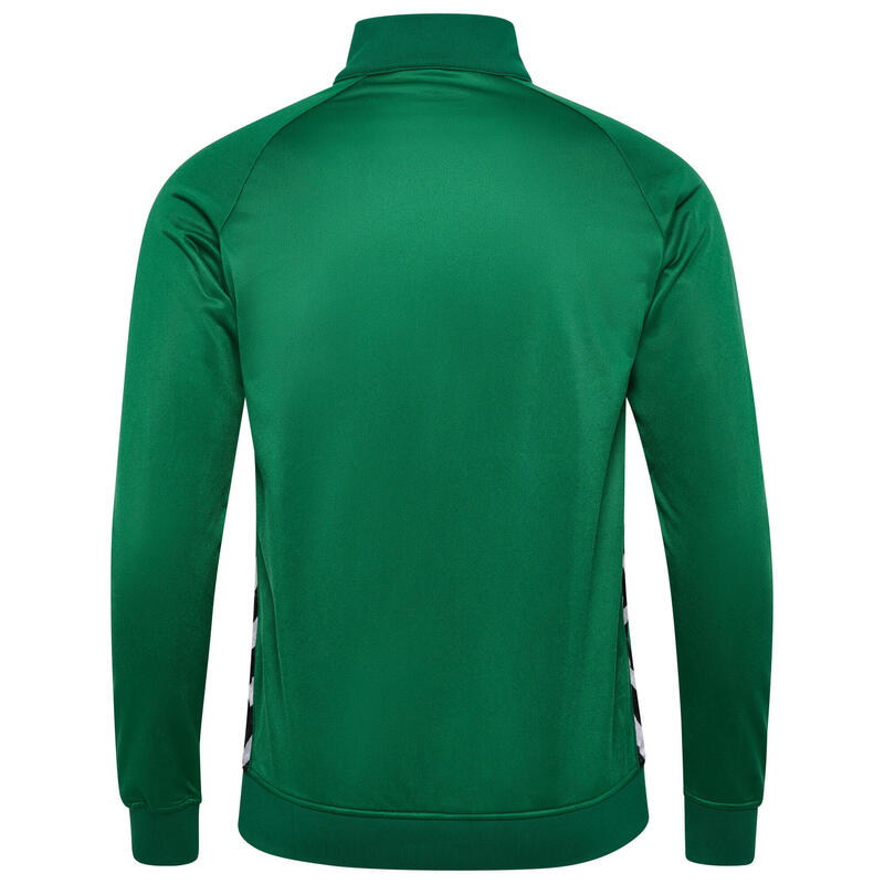 Trening verde HUMMEL PLAYFUL, jachetă cu fermoar și pantaloni cu talie elastică.