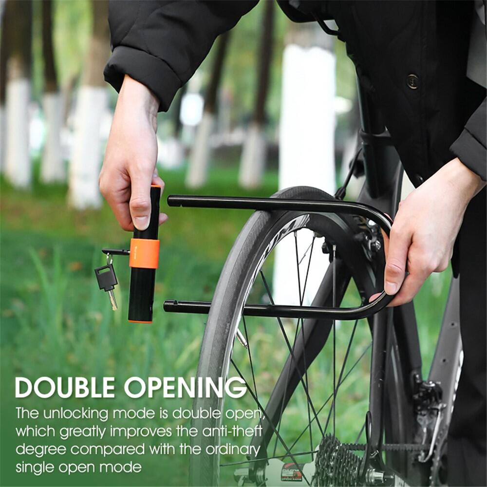 Antivol U étanche avec câble, support et clés pour vélo et moto 3/7