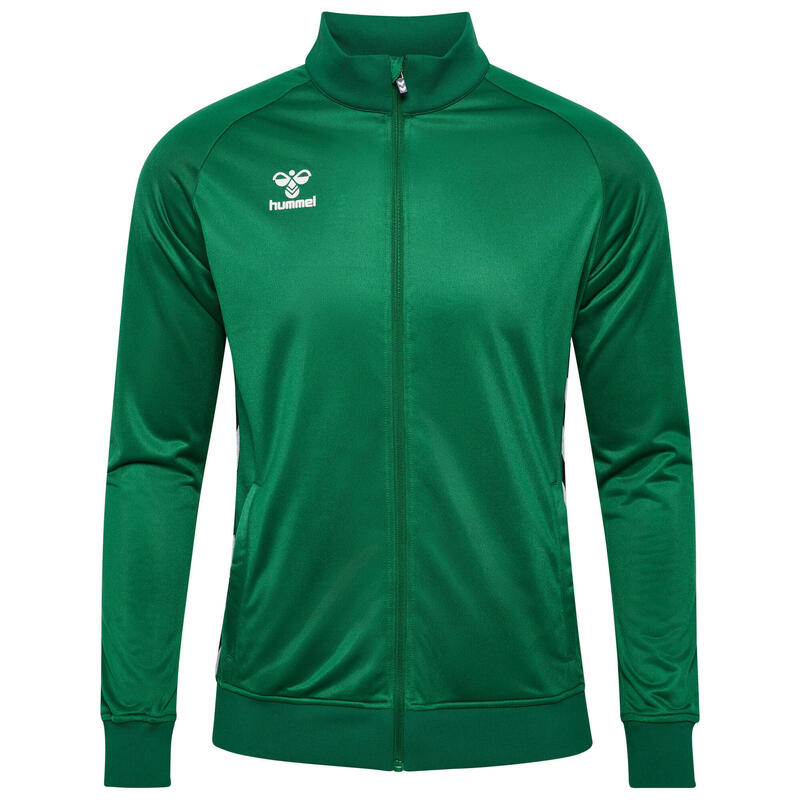 Trening verde HUMMEL PLAYFUL, jachetă cu fermoar și pantaloni cu talie elastică.