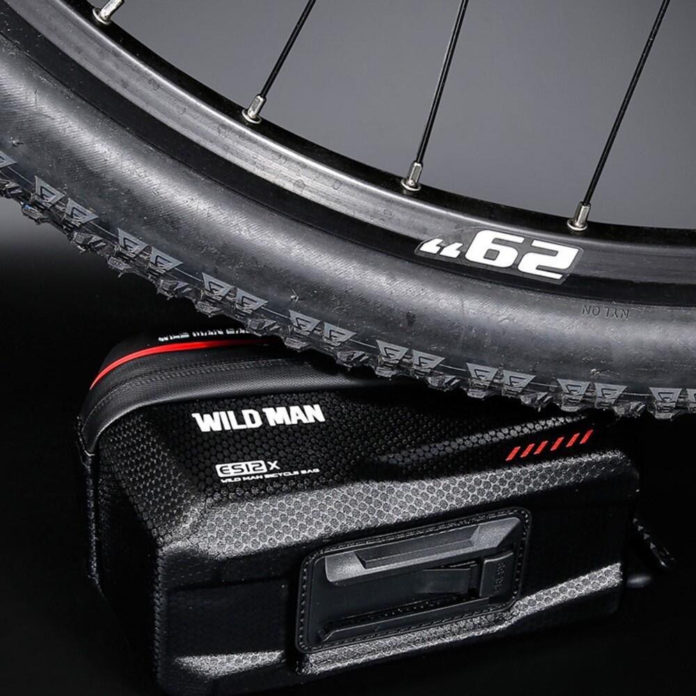 Saco dianteiro tubo bicicleta 1L impermeável EVA+PU com ecrã TPU 5/7