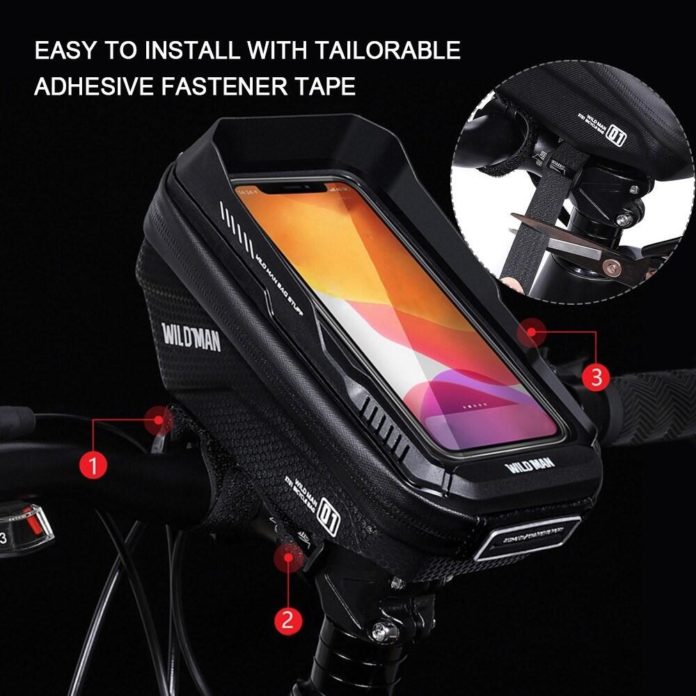 Bolsa tubo superior bici 1L impermeable con pantalla táctil 7/7