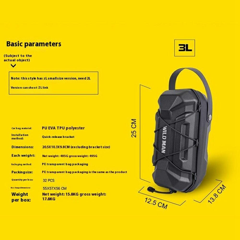 Borsa manubrio e-monopattino 3L rigida impermeabile sgancio rapido 7/7