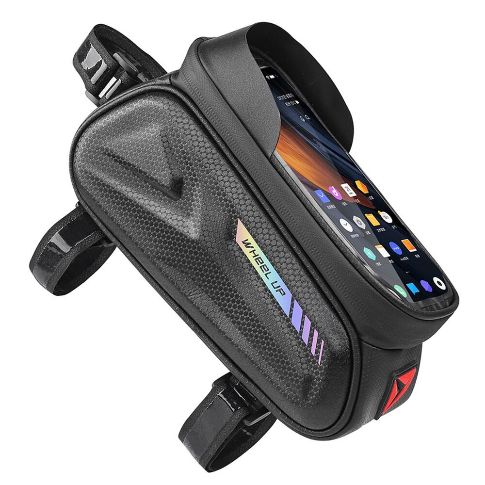 WHEEL UP Saco quadro bicicleta impermeável com ecrã tátil 7’’ smartphone