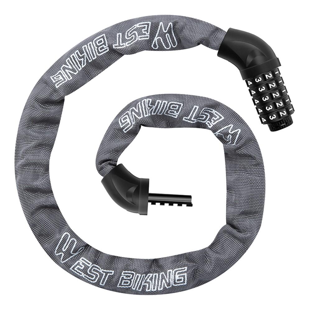 5-Digit Combination Chain Lock for Mountain and Road Bikes