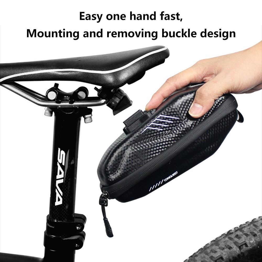 Sacoche de selle vélo étanche PU+EVA sous-siège 3/7