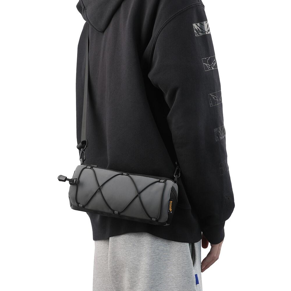 Borsa manubrio bici poliestere+PU riflettente con tracolla 3/7