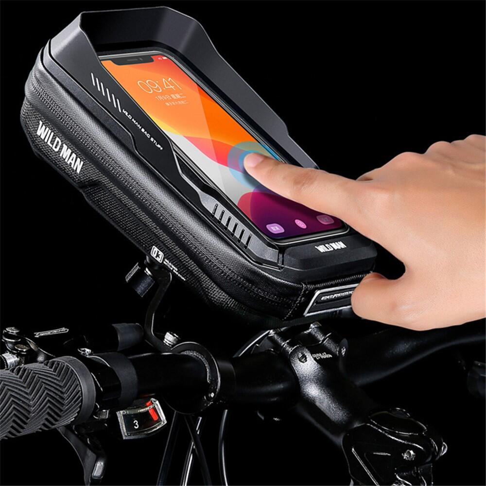 Waterproof Bike Handlebar Bag PU+EVA+TPU with Phone Pocket 3/7